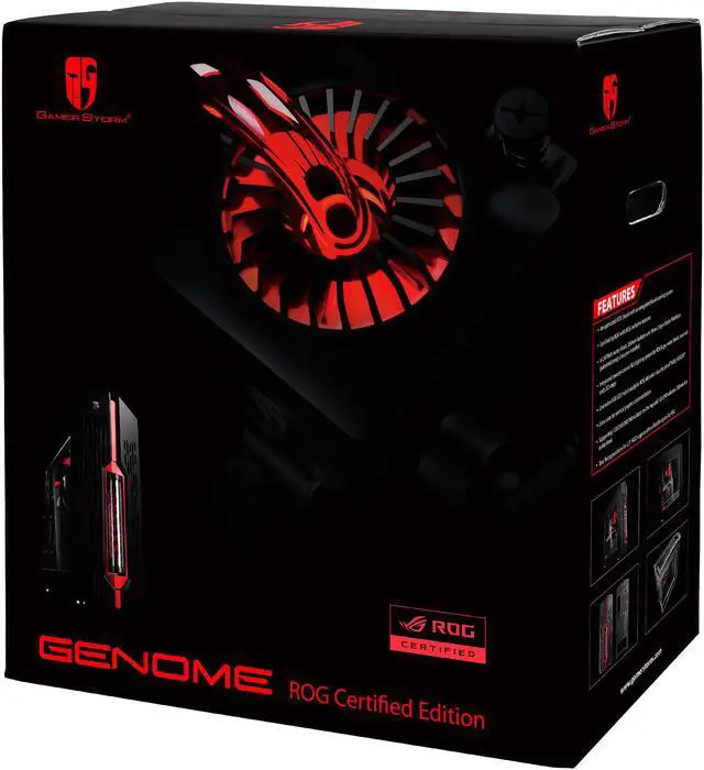 Alt view image 15 of 15 - DEEPCOOL GENOME ROG Certified Edition PC Case with Integrated 360mm Liquid Cooling System and Aura RGB Lighting System
