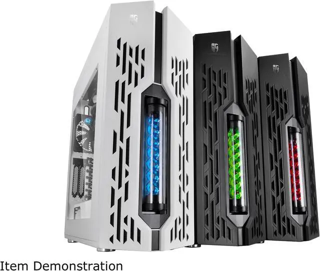 Alt view image 10 of 11 - DEEPCOOL GENOME II The Upgraded worldwide first unique gaming case with integrated 360mm liquid cooling system Black case with Green helix