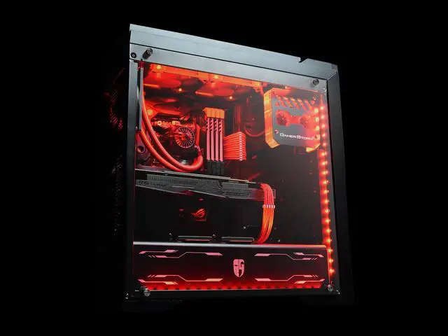 Alt view image 6 of 11 - DEEPCOOL Gamer Storm DUKASE LIQUID-ATX Mid Tower Computer Case 240mm liquid Cooling System Pre-installed, LED Lighting System, Visible Fluid Flow
