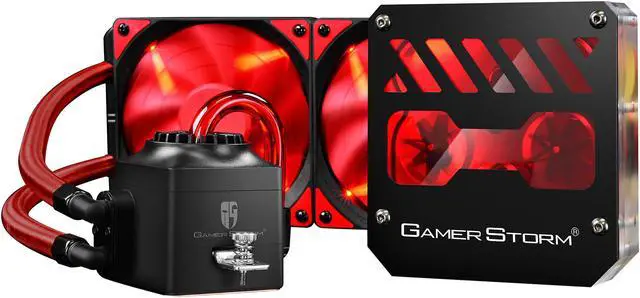 Alt view image 8 of 11 - DEEPCOOL Gamer Storm DUKASE LIQUID-ATX Mid Tower Computer Case 240mm liquid Cooling System Pre-installed, LED Lighting System, Visible Fluid Flow