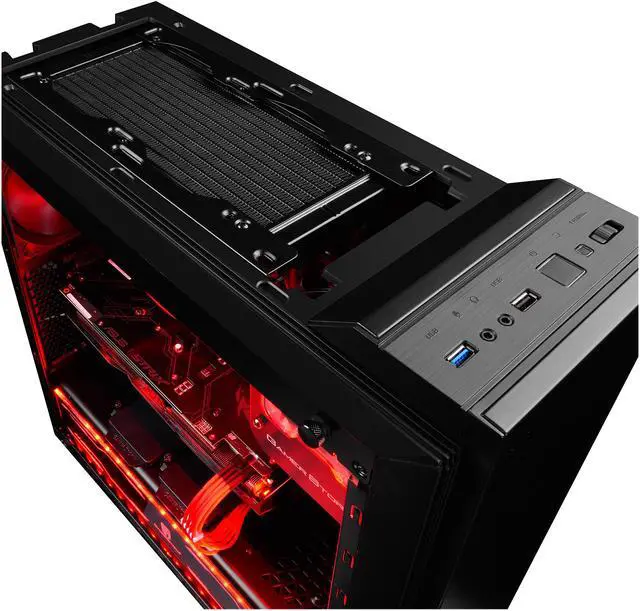 Alt view image 5 of 11 - DEEPCOOL Gamer Storm DUKASE LIQUID-ATX Mid Tower Computer Case 240mm liquid Cooling System Pre-installed, LED Lighting System, Visible Fluid Flow