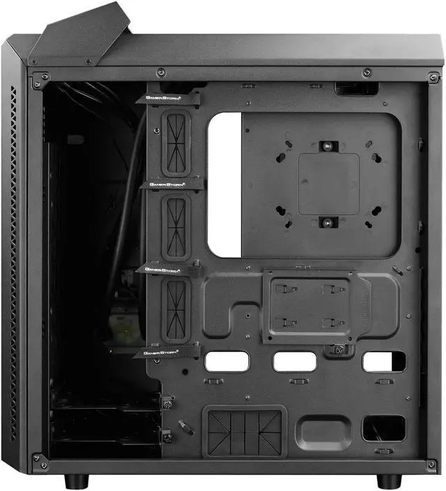 Alt view image 5 of 20 - DEEPCOOL Gamer Storm BARONKASE LIQUID Black ATX Mid Tower with 120mm AIO Water Cooling System pre-installed SECC/Tempered Glass Computer Case with Controllable RGB Lighting System