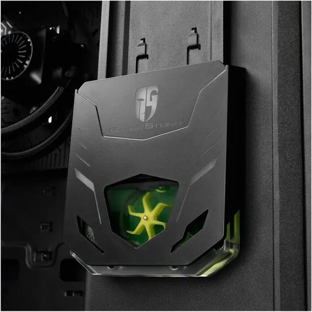 Alt view image 14 of 20 - DEEPCOOL Gamer Storm BARONKASE LIQUID Black ATX Mid Tower with 120mm AIO Water Cooling System pre-installed SECC/Tempered Glass Computer Case with Controllable RGB Lighting System