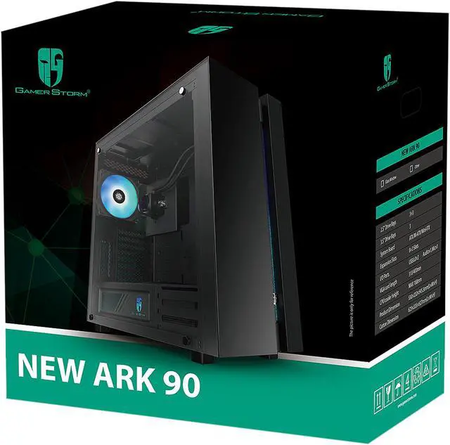 Alt view image 20 of 20 - DEEPCOOL Gamer Storm NEW ARK 90MC EATX Mid-Tower Case with integrated 280mm liquid cooling system, 4 x 140mm RGB Fans, Tempered Glass Side Panel, RGB Lighting System Motherboard SYNC