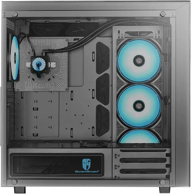 Alt view image 9 of 20 - DEEPCOOL Gamer Storm NEW ARK 90MC EATX Mid-Tower Case with integrated 280mm liquid cooling system, 4 x 140mm RGB Fans, Tempered Glass Side Panel, RGB Lighting System Motherboard SYNC
