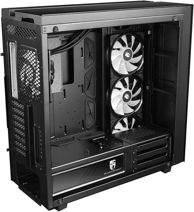 Alt view image 11 of 20 - DEEPCOOL Gamer Storm NEW ARK 90MC EATX Mid-Tower Case with integrated 280mm liquid cooling system, 4 x 140mm RGB Fans, Tempered Glass Side Panel, RGB Lighting System Motherboard SYNC