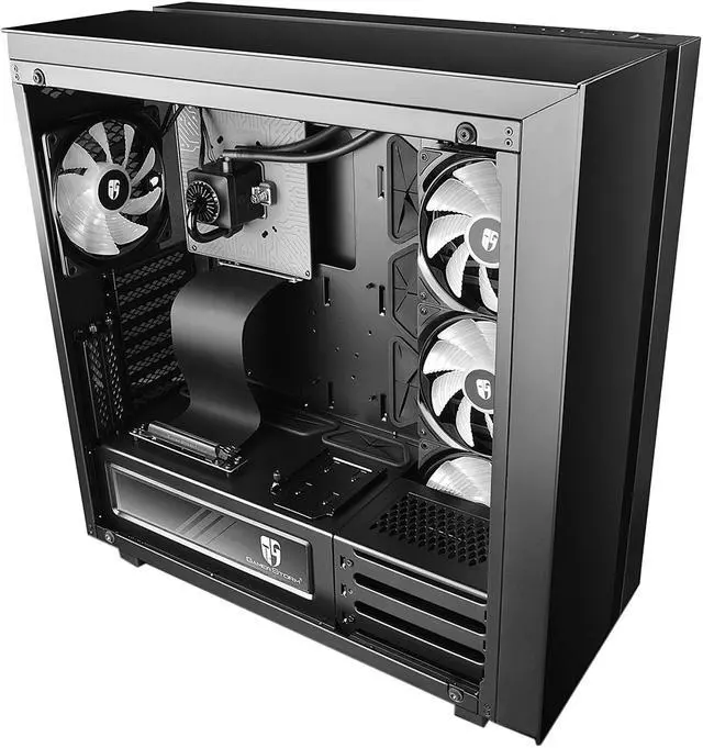 Alt view image 10 of 20 - DEEPCOOL Gamer Storm NEW ARK 90MC EATX Mid-Tower Case with integrated 280mm liquid cooling system, 4 x 140mm RGB Fans, Tempered Glass Side Panel, RGB Lighting System Motherboard SYNC