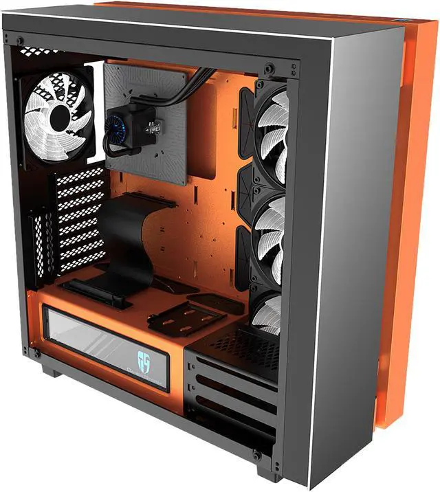 Alt view image 10 of 20 - DEEPCOOL Gamer Storm New Ark 90 Electro Limited Edition EATX Mid-Tower Case with Integrated 280mm Liquid Cooling System, 4 x 140mm RGB Fans, Tempered Glass Side Panel, RGB Lighting System