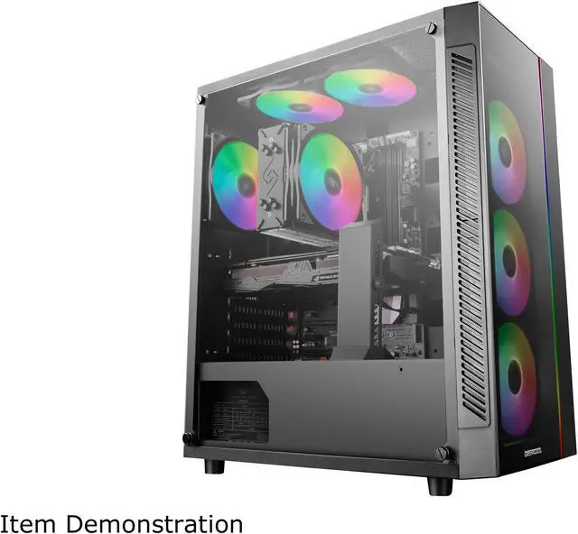 Alt view image 10 of 19 - DEEPCOOL MATREXX 55 ADD-RGB 3F ATX Mid-Tower Case 3x120mm ADD-RGB Fans Full-size Tempered Glass Motherboard SYNC Control ADD-RGB Lighting System