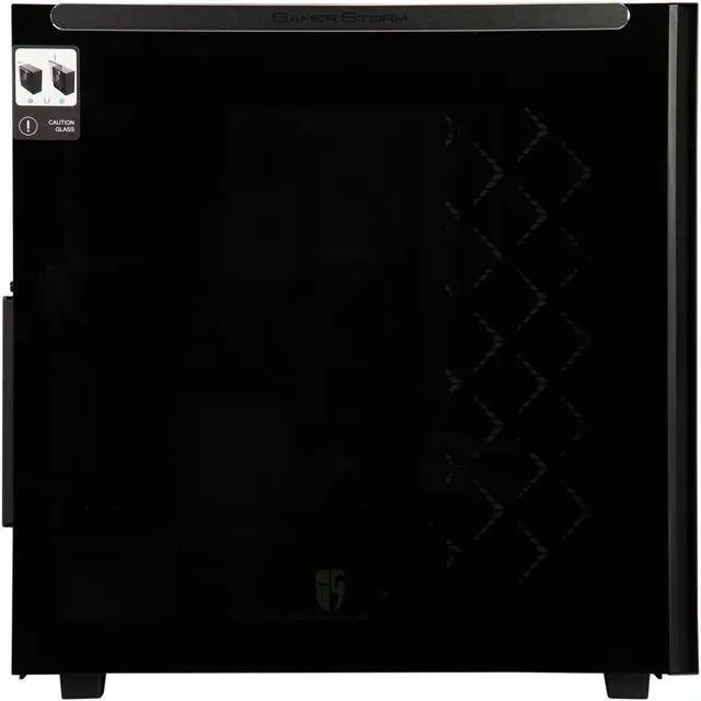 Alt view image 4 of 10 - DEEPCOOL Gamer Storm MACUBE 550 Black Full-Tower Case Concise Design Tempered Glass And Magnetic Panel 0.8mm SGCC Steel Dragon Ventilation Holes