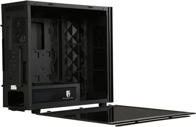 Alt view image 5 of 10 - DEEPCOOL Gamer Storm MACUBE 550 Black Full-Tower Case Concise Design Tempered Glass And Magnetic Panel 0.8mm SGCC Steel Dragon Ventilation Holes