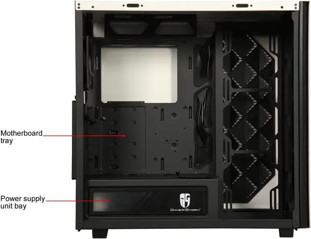 Alt view image 6 of 9 - DEEPCOOL Gamer Storm MACUBE 550 White Full-Tower Case Concise Design Tempered Glass And Magnetic Panel 0.8mm SGCC Steel Dragon Ventilation Holes