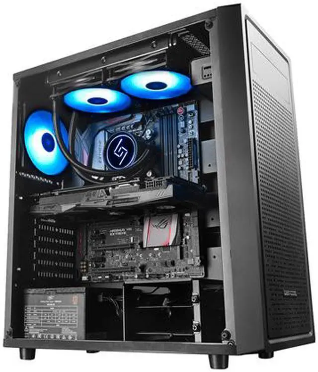 Alt view image 4 of 7 - Deepcool E-SHIELD DP-ATX-E-SHIELD Black ABS / SPCC / Tempered Glass ATX Mid Tower Computer Case