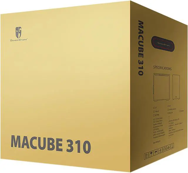 Alt view image 13 of 18 - DEEPCOOL Gamer Storm MACUBE 310 White ATX Mid Tower  Case Full-size Magnetic Tempered Glass Built-in Fan Hub and Graphics Card holder