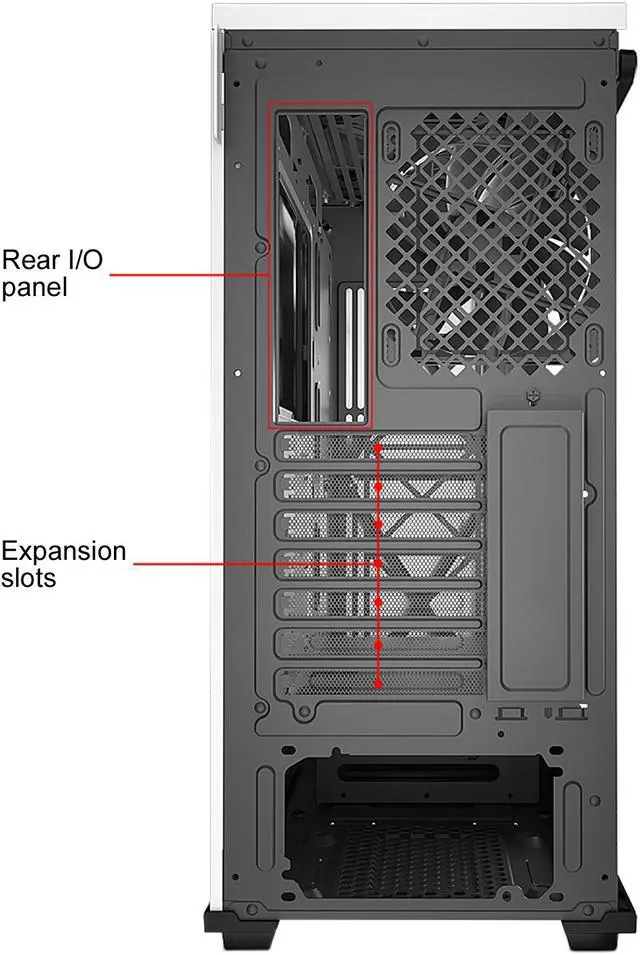 Alt view image 17 of 18 - DEEPCOOL Gamer Storm MACUBE 310 White ATX Mid Tower  Case Full-size Magnetic Tempered Glass Built-in Fan Hub and Graphics Card holder