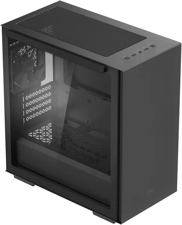 Alt view image 9 of 17 - DeepCool MACUBE 110 Micro ATX Case with Full-size Magnetic Tempered Glass Removable HDD Cage and Built-in Graphics Card Holder - Black