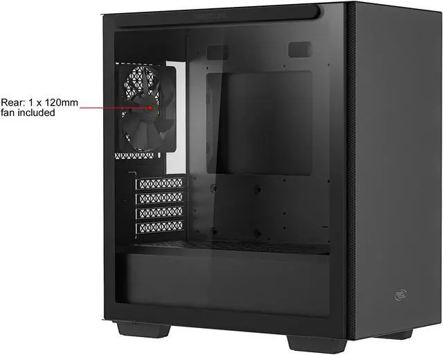 Alt view image 5 of 17 - DeepCool MACUBE 110 Micro ATX Case with Full-size Magnetic Tempered Glass Removable HDD Cage and Built-in Graphics Card Holder - Black