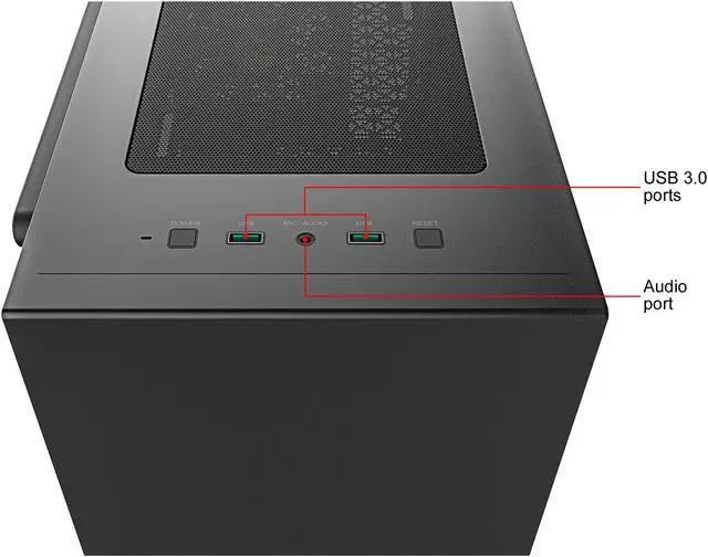 Alt view image 16 of 17 - DeepCool MACUBE 110 Micro ATX Case with Full-size Magnetic Tempered Glass Removable HDD Cage and Built-in Graphics Card Holder - Black