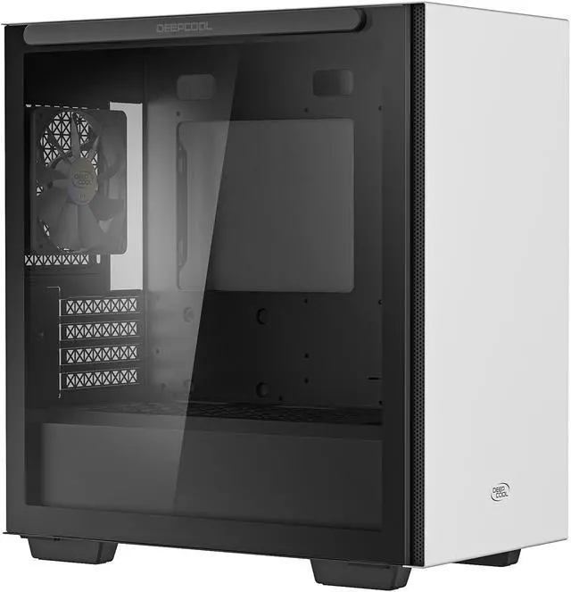 Alt view image 4 of 17 - DeepCool MACUBE 110 WH Micro ATX Case with Full-size Magnetic Tempered Glass Removable HDD Cage and Built-in Graphics Card Holder - White