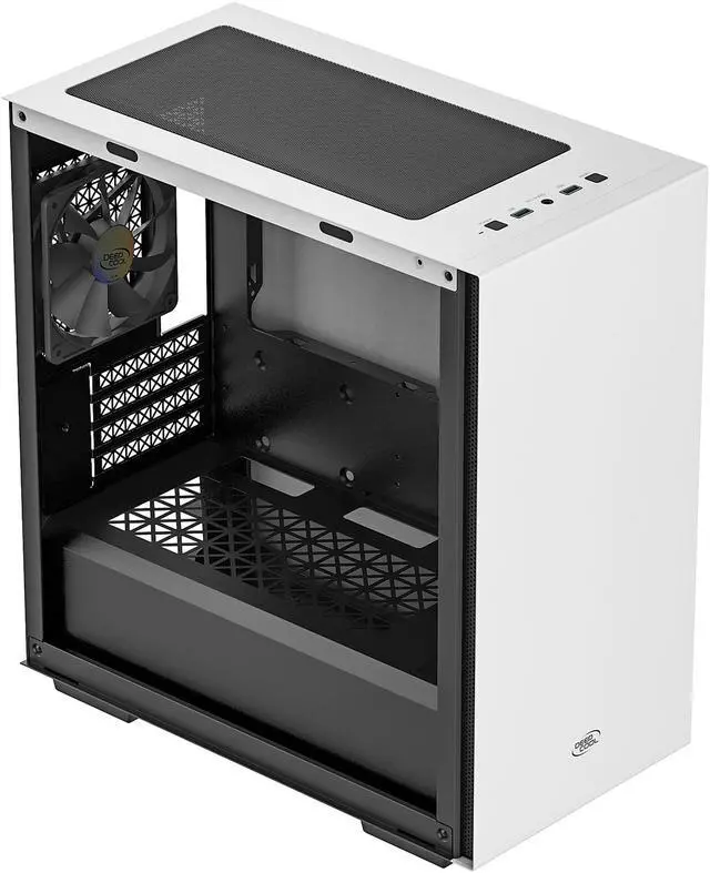 Alt view image 12 of 17 - DeepCool MACUBE 110 WH Micro ATX Case with Full-size Magnetic Tempered Glass Removable HDD Cage and Built-in Graphics Card Holder - White