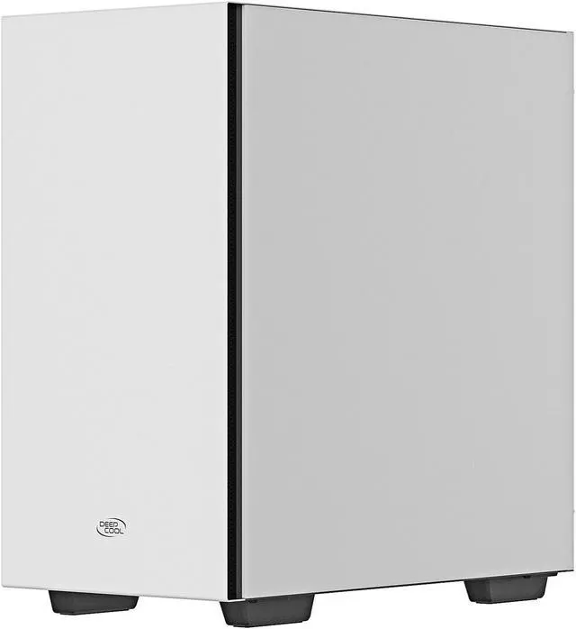 Alt view image 3 of 17 - DeepCool MACUBE 110 WH Micro ATX Case with Full-size Magnetic Tempered Glass Removable HDD Cage and Built-in Graphics Card Holder - White