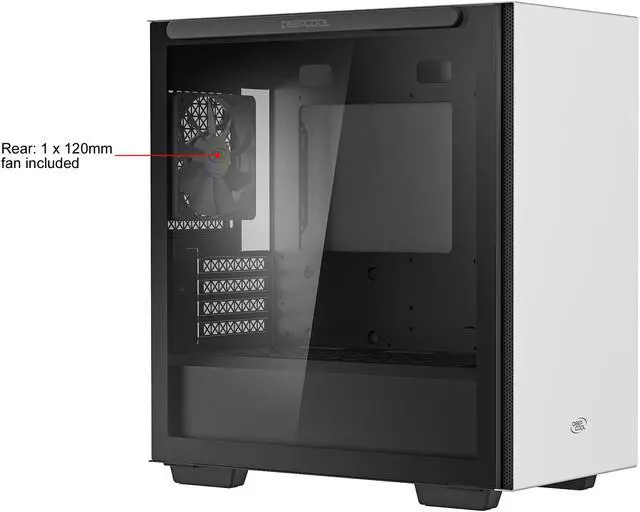 Alt view image 5 of 17 - DeepCool MACUBE 110 WH Micro ATX Case with Full-size Magnetic Tempered Glass Removable HDD Cage and Built-in Graphics Card Holder - White