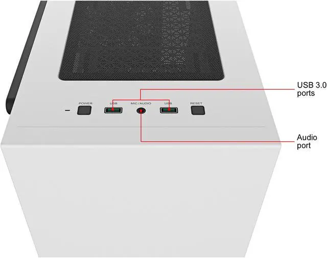 Alt view image 16 of 17 - DeepCool MACUBE 110 WH Micro ATX Case with Full-size Magnetic Tempered Glass Removable HDD Cage and Built-in Graphics Card Holder - White