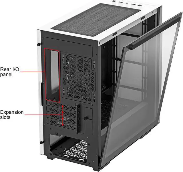 Alt view image 11 of 17 - DeepCool MACUBE 110 WH Micro ATX Case with Full-size Magnetic Tempered Glass Removable HDD Cage and Built-in Graphics Card Holder - White