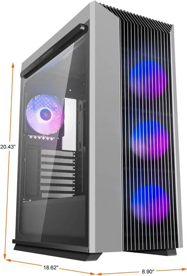 Alt view image 2 of 12 - DeepCool CL500 4F-AP High Airflow Mesh with 4 included A-RGB Fans, Front Panel I/O USB Type-C port, Tempered Glass Magnetic Side Panel, Built-In Fan Hub and Graphics Card holder Mid-Tower ATX Case