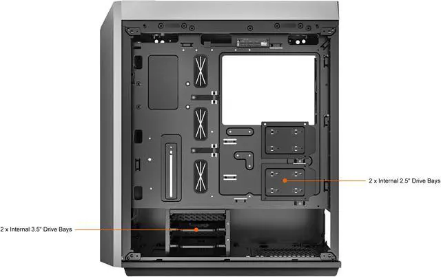 Alt view image 8 of 12 - DeepCool CL500 4F-AP High Airflow Mesh with 4 included A-RGB Fans, Front Panel I/O USB Type-C port, Tempered Glass Magnetic Side Panel, Built-In Fan Hub and Graphics Card holder Mid-Tower ATX Case