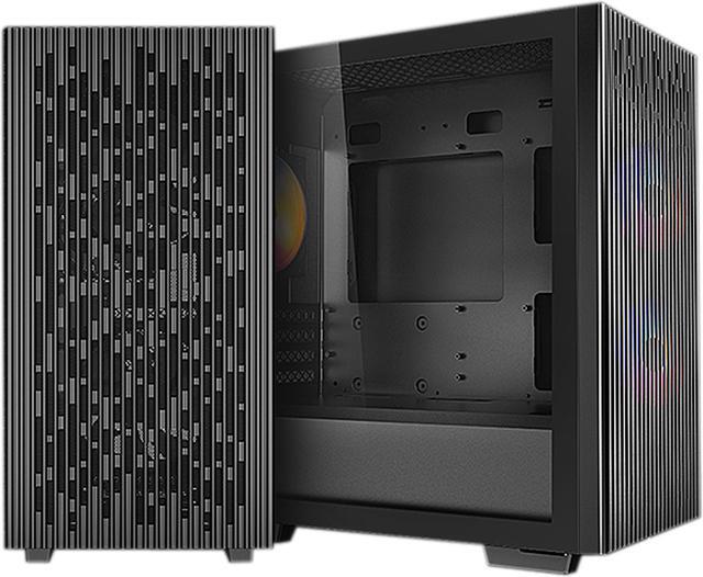 Alt view image 2 of 13 - DeepCool MATREXX 40 3FS with Full-size Tempered Glass Side Panel, High Airflow Cooling, Three Included Fans, and Removable Drive Cage Micro ATX/Mini ITX Tower Case