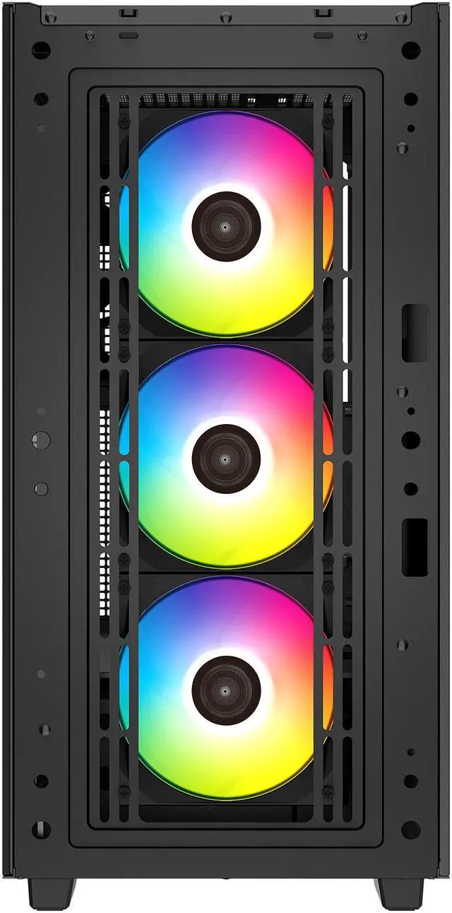 Alt view image 7 of 14 - DeepCool CK560 Mid-Tower ATX Case, Airflow Front Panel, Full-Size Tempered Glass Window, 3x 120mm ARGB Fans, 1x 140mm Fan, E-ATX Motherboard Support, Front I/O USB Type-C, Black