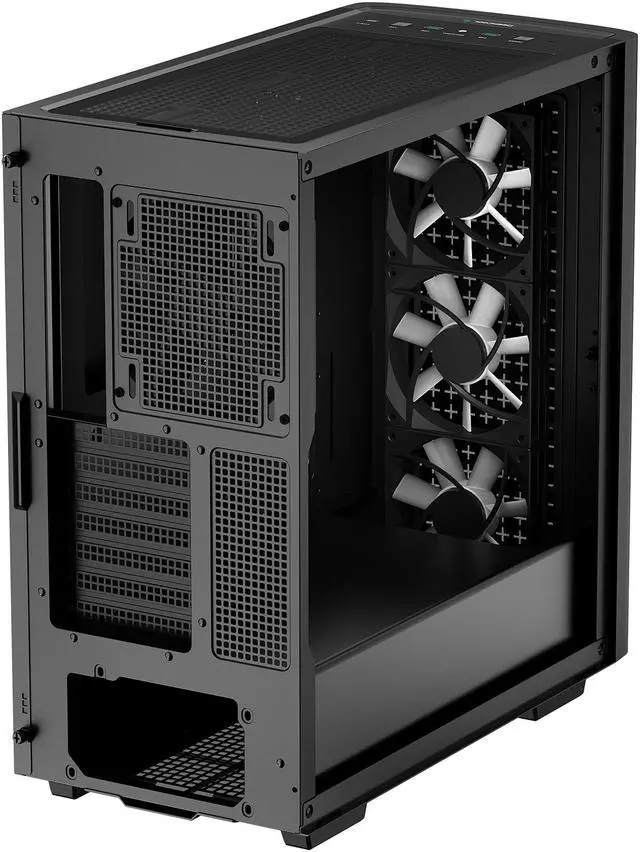 Alt view image 10 of 14 - DeepCool CK560 Mid-Tower ATX Case, Airflow Front Panel, Full-Size Tempered Glass Window, 3x 120mm ARGB Fans, 1x 140mm Fan, E-ATX Motherboard Support, Front I/O USB Type-C, Black