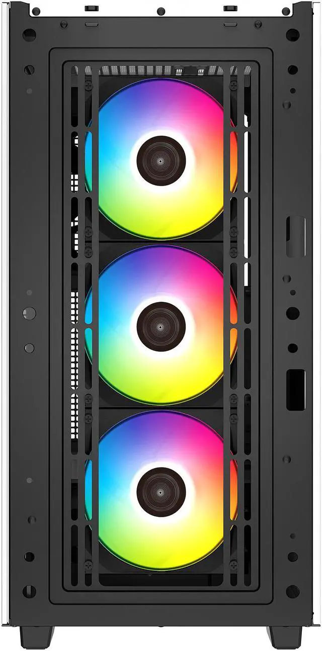 Alt view image 7 of 14 - DeepCool CK560 WH Mid-Tower ATX Case, Airflow Front Panel, Full-Size Tempered Glass Window, 3x 120mm ARGB Fans, 1x 140mm Fan, E-ATX Motherboard Support, Front I/O USB Type-C, White