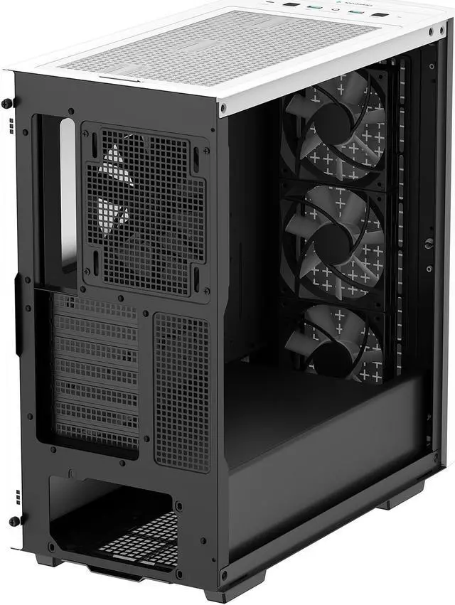 Alt view image 10 of 14 - DeepCool CK560 WH Mid-Tower ATX Case, Airflow Front Panel, Full-Size Tempered Glass Window, 3x 120mm ARGB Fans, 1x 140mm Fan, E-ATX Motherboard Support, Front I/O USB Type-C, White