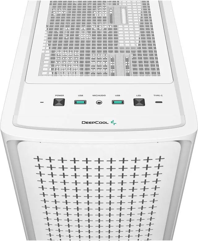 Alt view image 8 of 14 - DeepCool CK560 WH Mid-Tower ATX Case, Airflow Front Panel, Full-Size Tempered Glass Window, 3x 120mm ARGB Fans, 1x 140mm Fan, E-ATX Motherboard Support, Front I/O USB Type-C, White