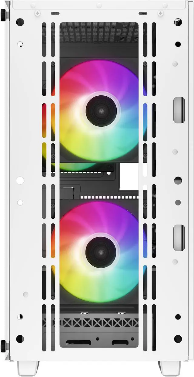 Alt view image 5 of 15 - DeepCool CC360 WH ARGB M-ATX Airflow case, 3x Pre-Installed 120mm ARGB Fans, Tempered Glass Side Panel, Magnetic Top Mesh Filter, USB 3.0, White