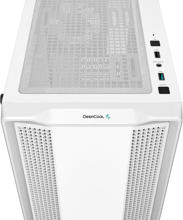 Alt view image 8 of 15 - DeepCool CC360 WH ARGB M-ATX Airflow case, 3x Pre-Installed 120mm ARGB Fans, Tempered Glass Side Panel, Magnetic Top Mesh Filter, USB 3.0, White