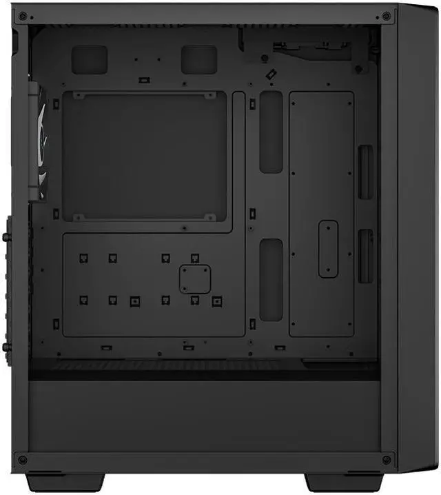 Alt view image 5 of 12 - DeepCool CC560 V2 Mid-Tower ATX PC Case, 4x Pre-Installed 120mm LED Fans, Tempered Glass Side Panel, Black