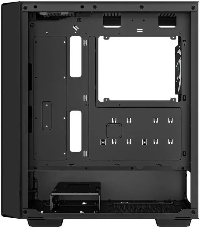 Alt view image 6 of 12 - DeepCool CC560 V2 Mid-Tower ATX PC Case, 4x Pre-Installed 120mm LED Fans, Tempered Glass Side Panel, Black