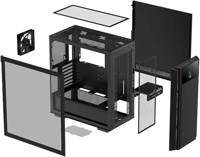 Alt view image 11 of 13 - Deepcool CH510 MESH Digital Mid-Tower ATX Computer Case/Gaming Cabinet - Black, Support Mini-ITX/Micro-ATX/ATX/E-ATX Pre-Installed 1 x 120mm Rear Fan - R-CH510-BKNSE1-G-1