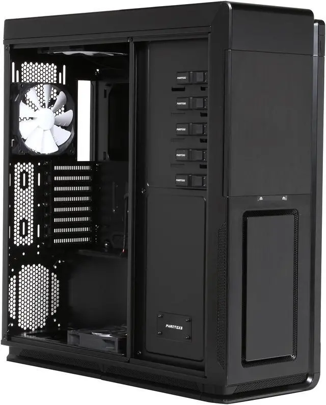 Alt view image 8 of 15 - Phanteks Enthoo Primo Series PH-ES813P_BL Black w/ Blue LED Aluminum faceplates / Steel chassis ATX Full Tower Computer Case