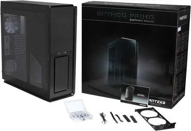 Alt view image 14 of 15 - Phanteks Enthoo Primo Series PH-ES813P_BL Black w/ Blue LED Aluminum faceplates / Steel chassis ATX Full Tower Computer Case