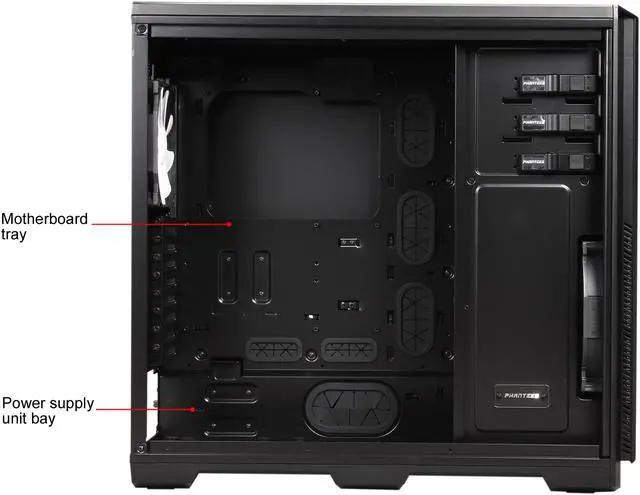 Alt view image 8 of 15 - Phanteks Enthoo Pro series PH-ES614PC_BK Black Steel / Plastic ATX Full Tower Computer Case (non-power supply cover)
