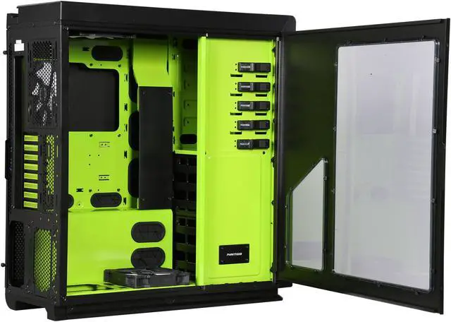 Alt view image 6 of 9 - Phanteks Enthoo Primo PH-ES813P_SGR Black / Green Aluminum / Steel ATX Full Tower Computer Case