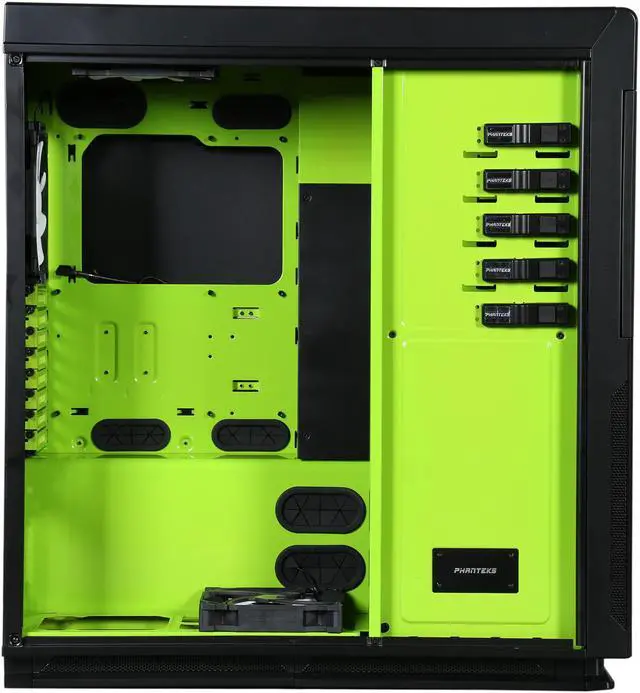 Alt view image 7 of 9 - Phanteks Enthoo Primo PH-ES813P_SGR Black / Green Aluminum / Steel ATX Full Tower Computer Case