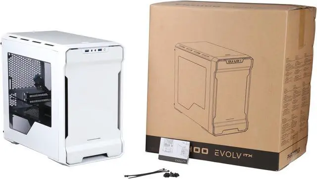 Alt view image 9 of 9 - Phanteks Enthoo Evolv ITX Series PH-ES215P_WT White Mini-ITX Computer Case
