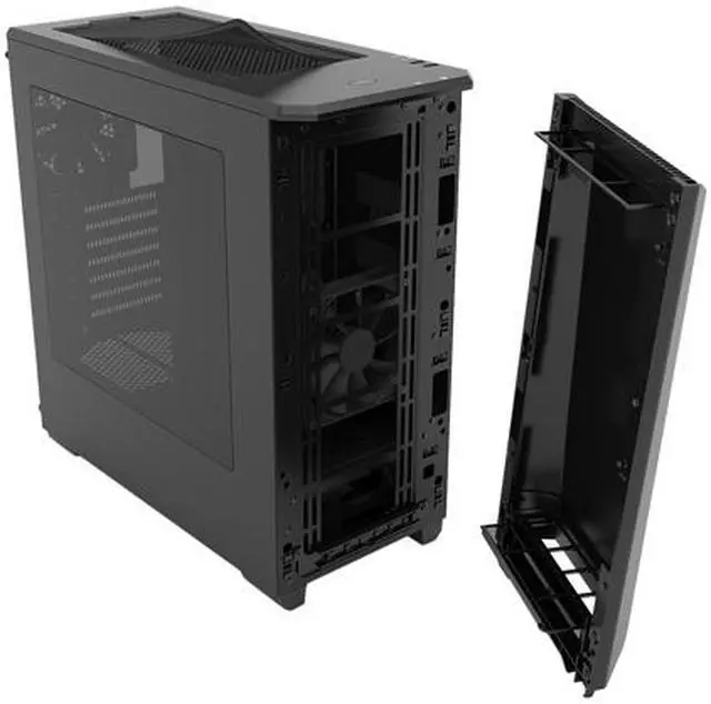 Alt view image 2 of 13 - Phanteks Eclipse P400 Series PH-EC416P_BK Satin Black Steel Side Window ATX Mid Tower Case with 10 Color RGB Downlight