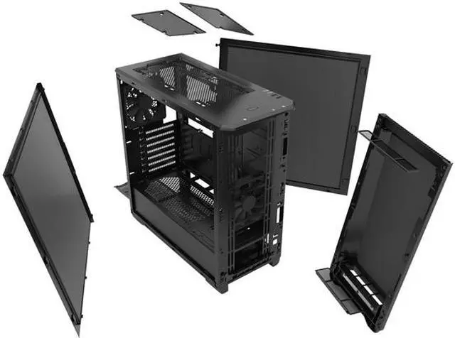 Alt view image 14 of 14 - Phanteks Eclipse P400S Series PH-EC416PSC_BK Satin Black Steel Silent Close Window ATX Mid Tower Cases with 10 Color RGB Downlight