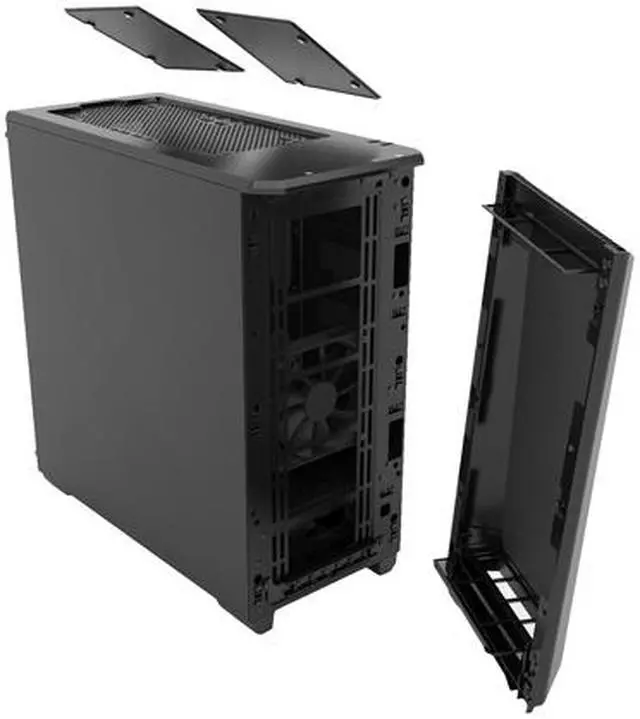 Alt view image 2 of 14 - Phanteks Eclipse P400S Series PH-EC416PSC_BK Satin Black Steel Silent Close Window ATX Mid Tower Cases with 10 Color RGB Downlight